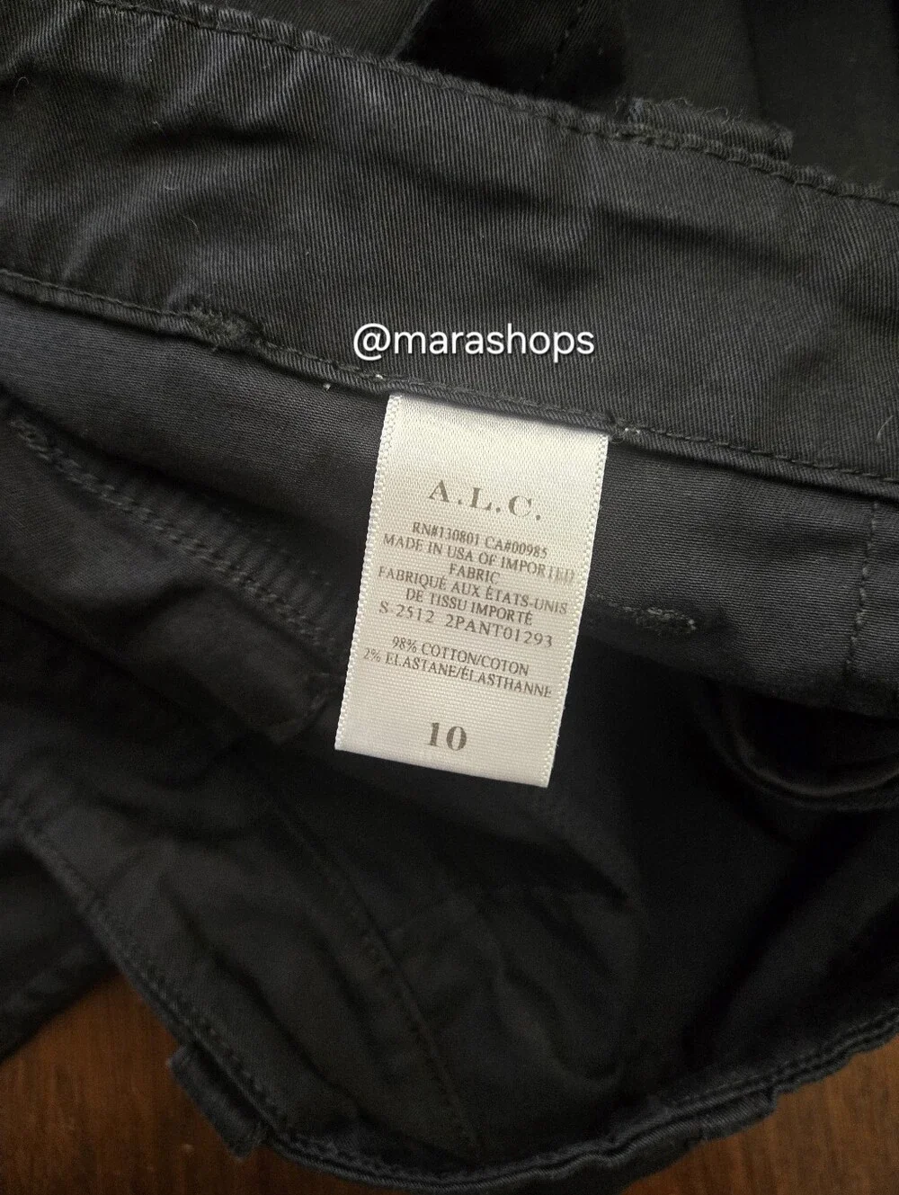 ALC Brayden Cotton Twill Pant Black